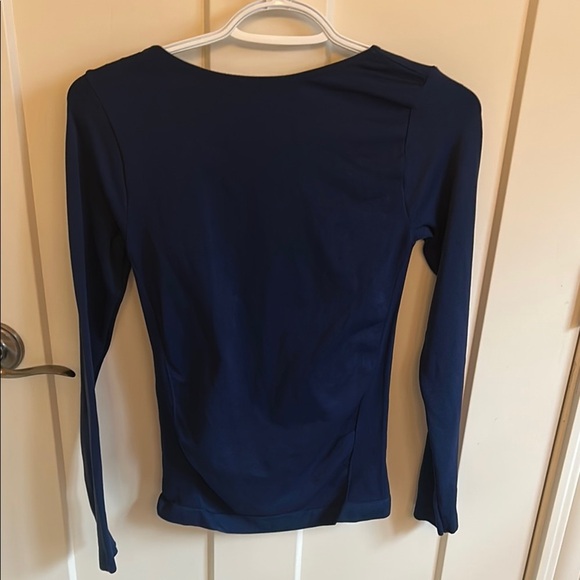 Fitted Blue Long Sleeve Top - Picture 3 of 3
